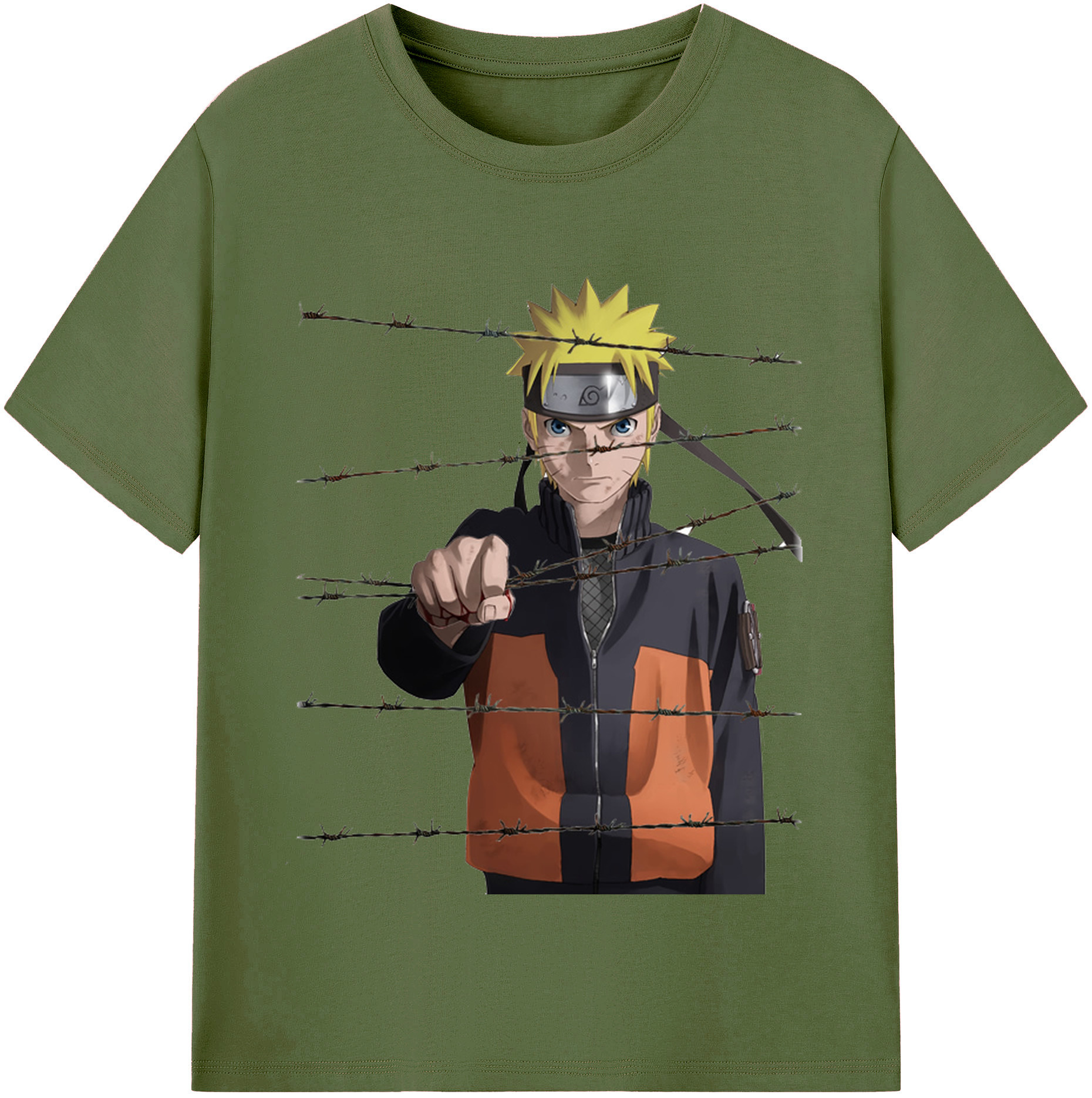 （画像用） NARUTO -ナルト- うずまき ナルト Uzumaki Naruto 綿100％半袖Tシャツ（フロントプリント）